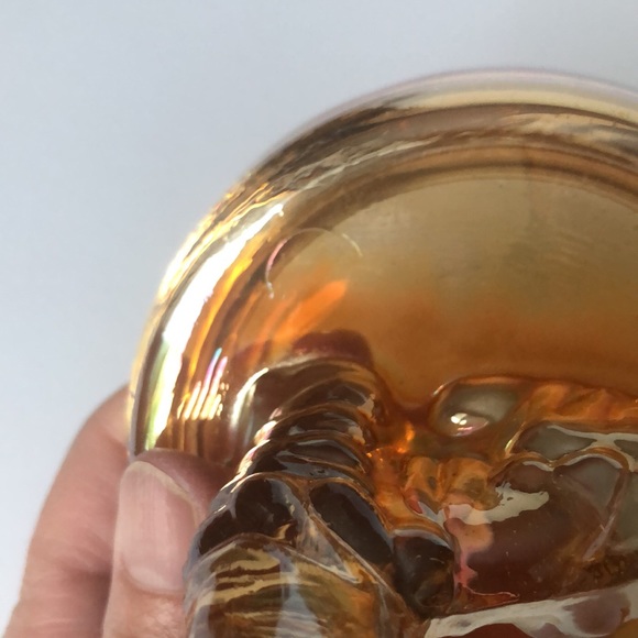 Jeanette Glass Iridescent Marigold Glass Scottie Dog Trinket Jar - Picture 8 of 13